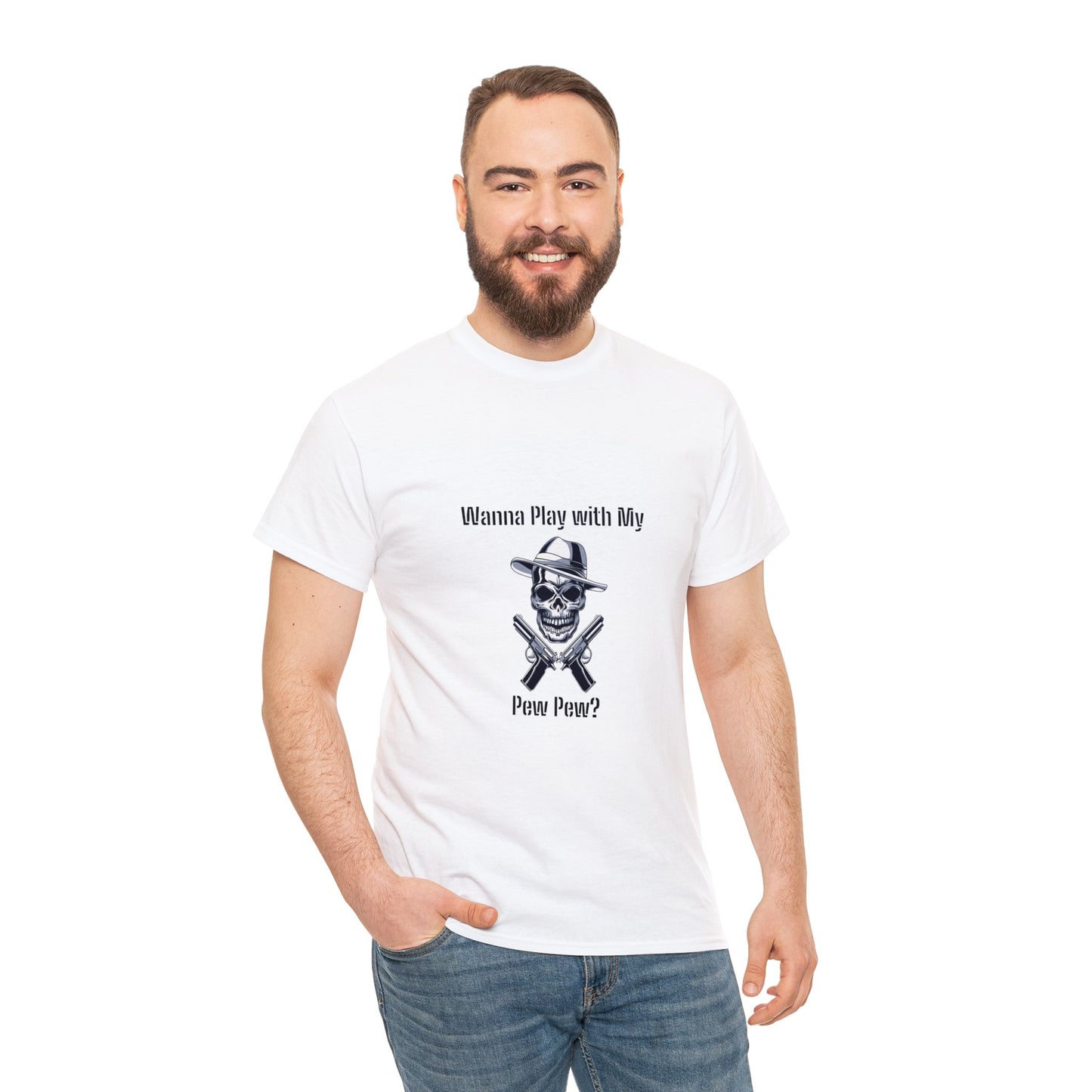 Want to Play with my Pew Pew - Unisex Heavy Cotton Tee