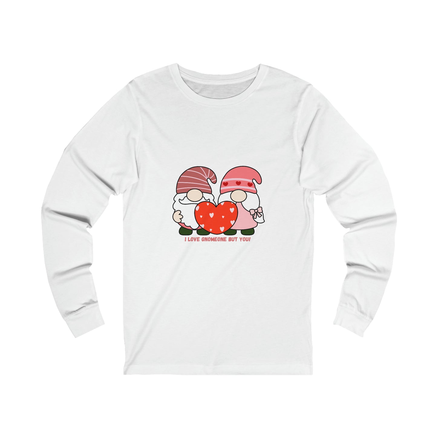 Gnome Valentine - Unisex Jersey Long Sleeve Tee